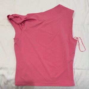 Abercrombie & Fitch Pink Asymmetrical Tank Top
